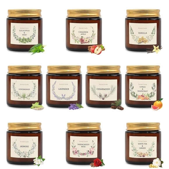10 Pack Candles Home Scented Aromatherapy Candles Gifts Set NEW - Picture 2 of 5